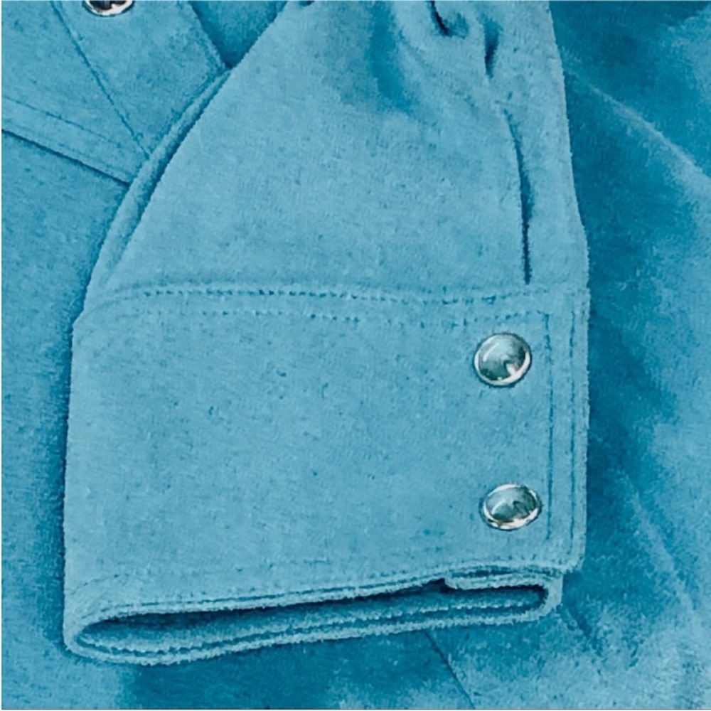 SAGE WEST Teal Vintage Button Down Classic WESTERN Style Shirt Size LARGE - Picture 6 of 11